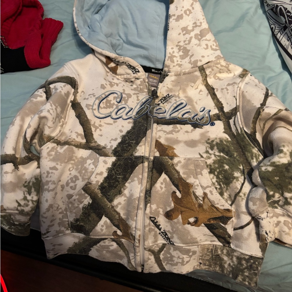 Cabela's Woodland Camo Kids Hoodie